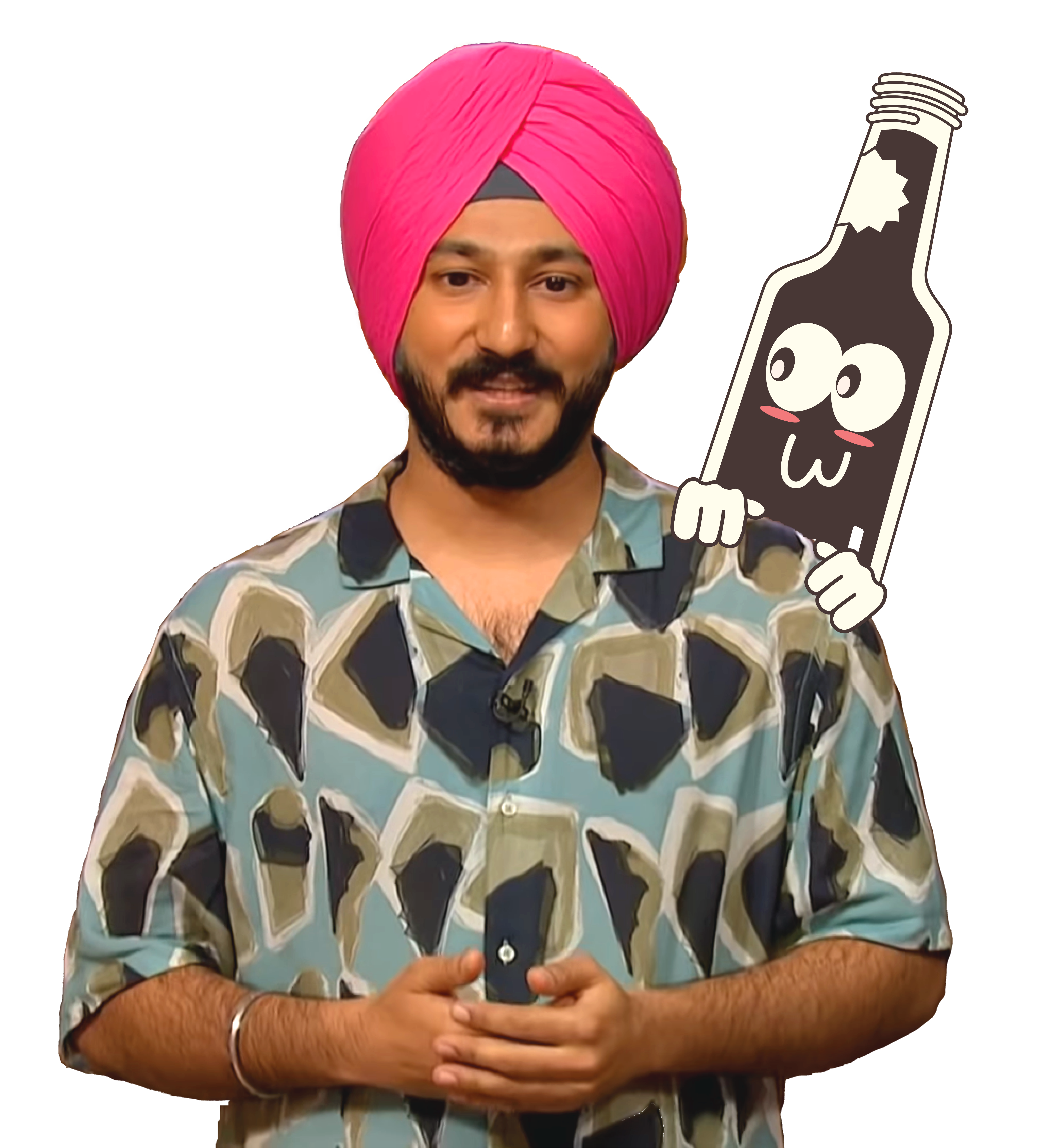 Bhupinder Madaan with Gabru mascot